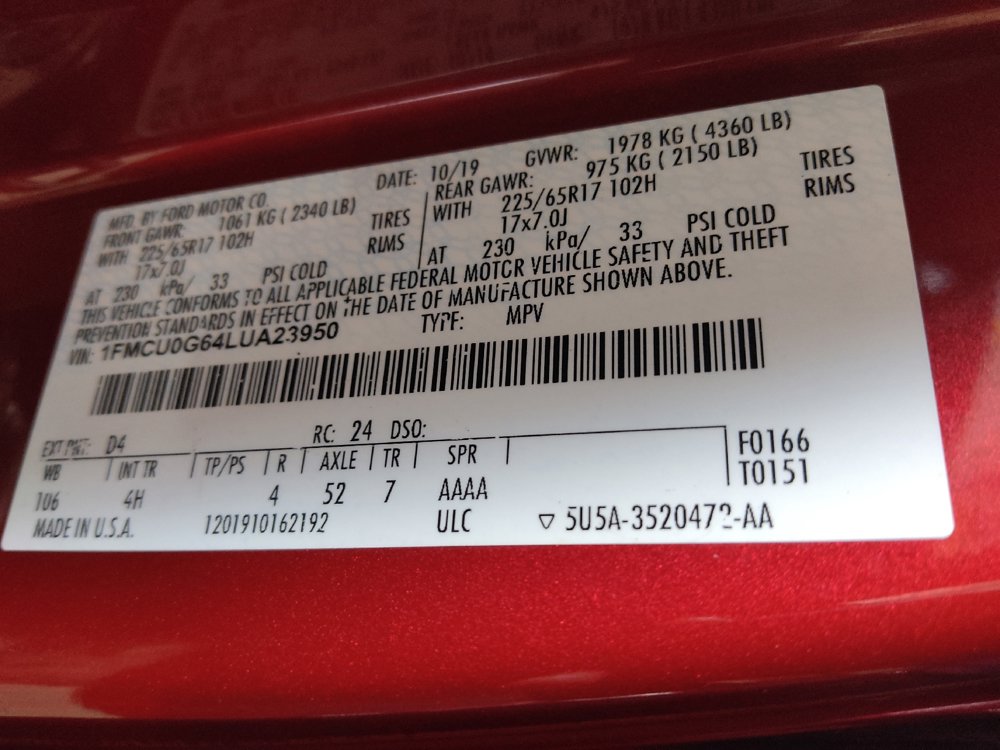 Used 2020 Ford Escape SE FWD image 33