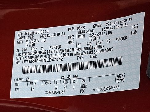 Certified 2022 Ford Ranger XLT w/ Equipment Group 301A Mid image 25