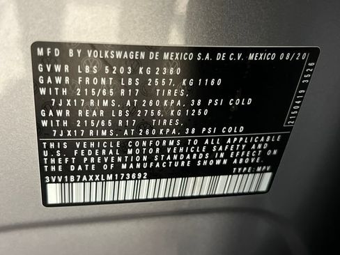Used 2020 Volkswagen Tiguan S FWD image 23