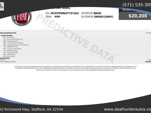 Used 2012 FIAT 500 Pop FWD image 37