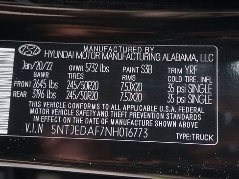 Used 2022 Hyundai Santa Cruz Limited image 39