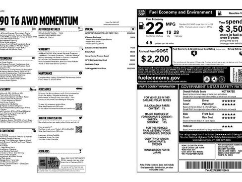 Used 2021 Volvo XC90 T6 Momentum w/ Climate Package image 2