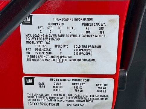 Used 2003 Chevrolet Corvette Z06 w/ Memory Package, 3 Drivers RWD image 30