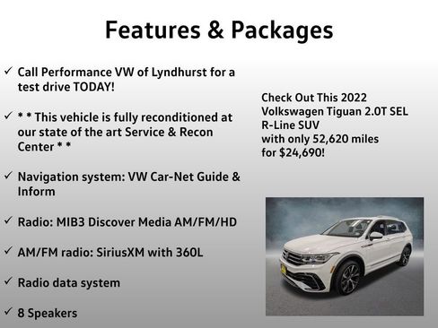 Used 2022 Volkswagen Tiguan SEL R-Line AWD/4WD image 4