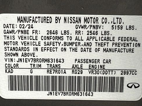 Used 2024 INFINITI Q50 Luxe w/ Cargo Package AWD/4WD image 32