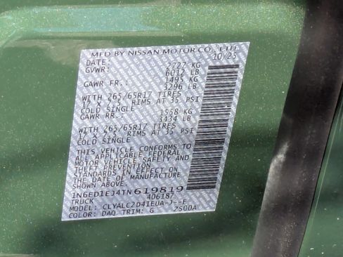 New 2026 Nissan Frontier SV w/ SV Convenience Package image 34