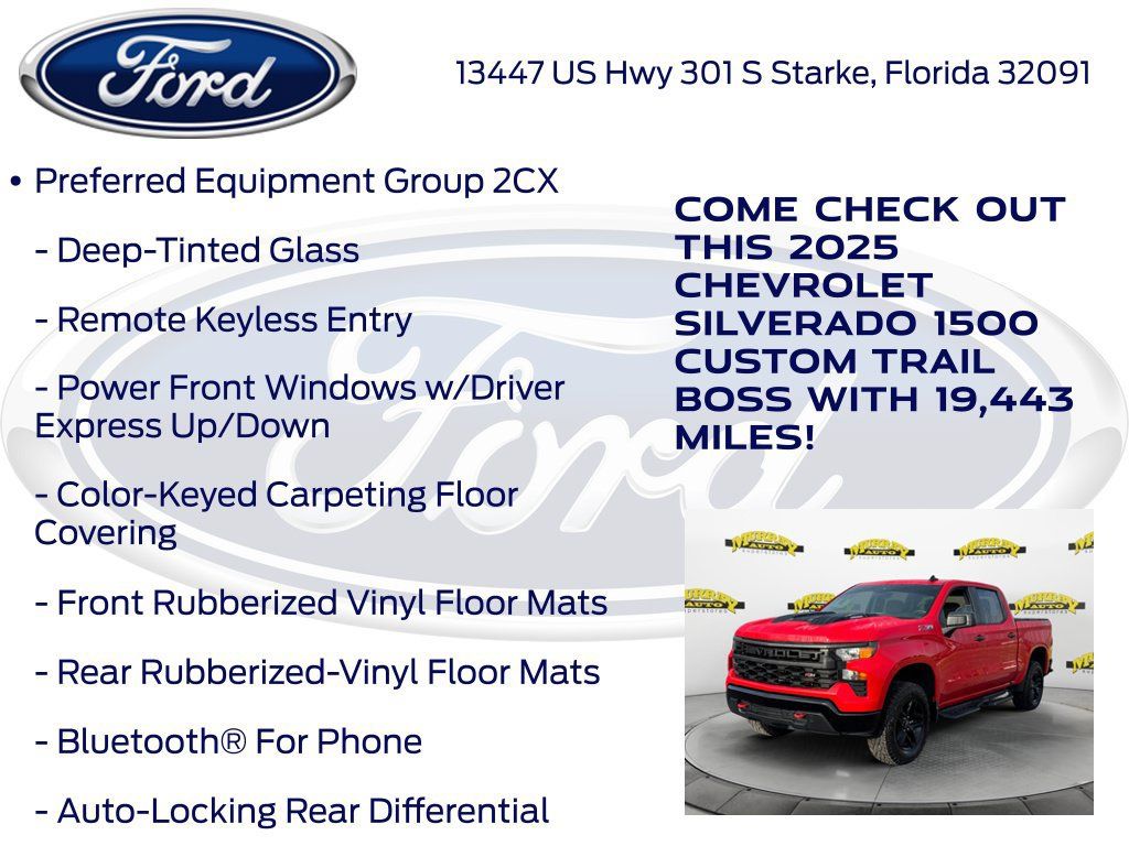 Used 2025 Chevrolet Silverado 1500 Custom Trail Boss AWD/4WD image 20