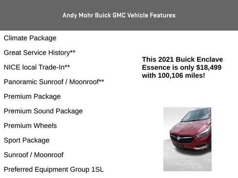 Used 2021 Buick Enclave Essence w/ Sport Touring Edition AWD/4WD image 8