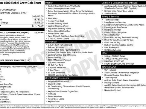 New 2026 RAM 1500 Rebel w/ Rebel Level 2 Equipment Group AWD/4WD image 55