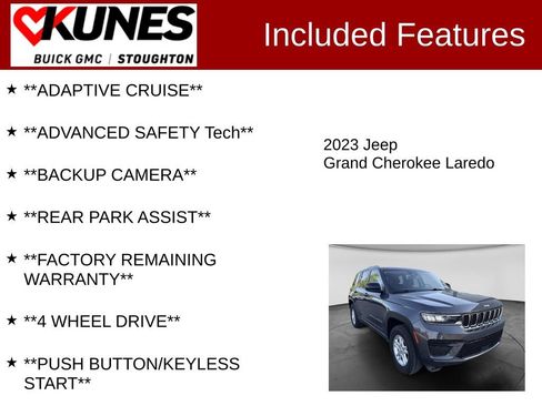 Used 2023 Jeep Grand Cherokee Laredo AWD/4WD image 2