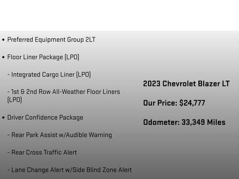Used 2023 Chevrolet Blazer LT w/ Driver Confidence Package image 6