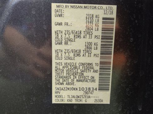 Used 2019 Nissan Murano SV image 33