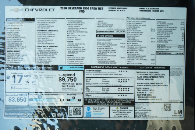 New 2026 Chevrolet Silverado 1500 RST w/ Safety Package AWD/4WD image 40