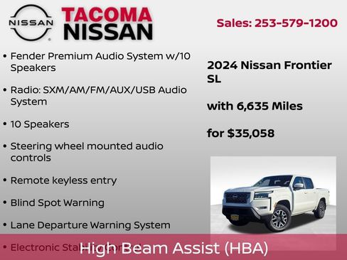 Certified 2024 Nissan Frontier SL w/ Technology Package image 22