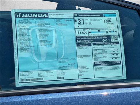 New 2026 Honda Accord SE image 17