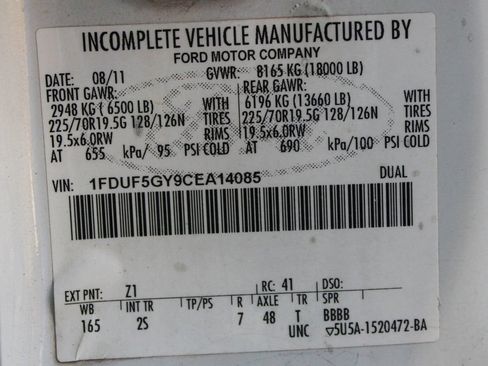 Used 2012 Ford F550 2WD Regular Cab Super Duty w/ PWR Equipment Group image 42