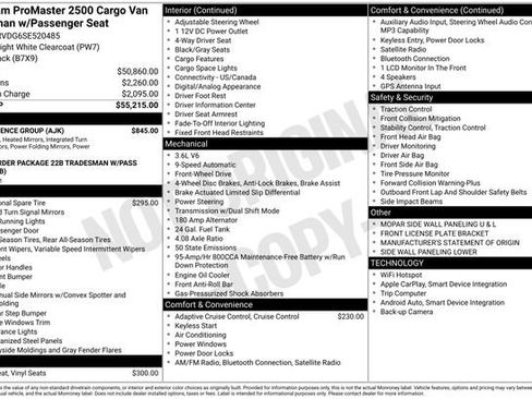 Used 2025 RAM ProMaster 2500 w/ Convenience Group FWD image 2
