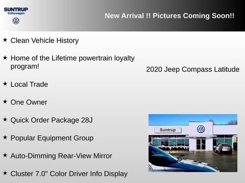 Used 2020 Jeep Compass Latitude w/ Popular Equipment Group FWD image 2