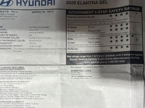 Used 2020 Hyundai Elantra SEL w/ Winter Weather Package FWD image 29