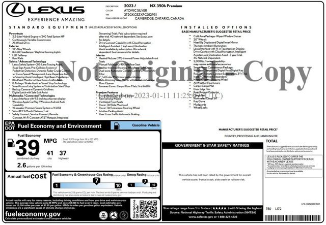 Used 2023 Lexus NX 350h AWD image 2