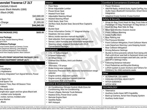 Used 2024 Chevrolet Traverse LT w/ Trailering Package AWD/4WD image 2