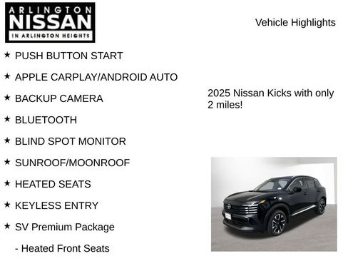 New 2025 Nissan Kicks SV w/ SV Premium Package image 8
