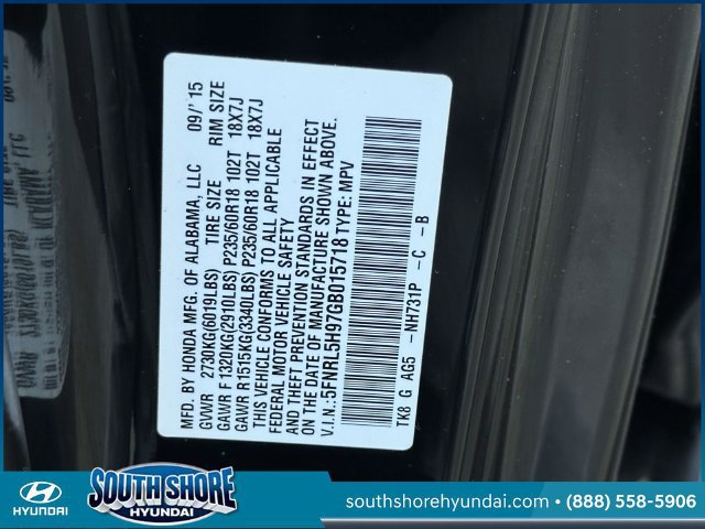 Used 2016 Honda Odyssey Touring Elite image 37