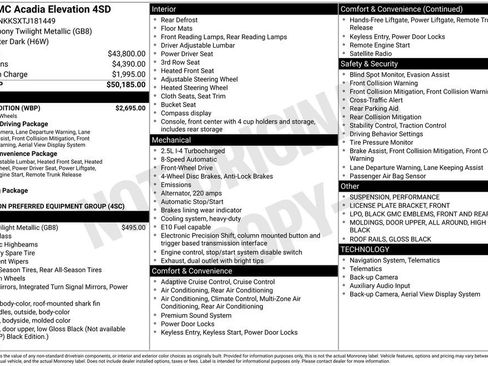 New 2026 GMC Acadia Elevation w/ Black Edition FWD image 38