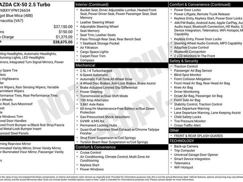 Used 2023 MAZDA CX-50 AWD 2.5 Turbo image 46