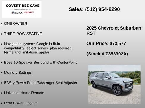 Used 2025 Chevrolet Suburban RST w/ Comfort Package AWD/4WD image 24