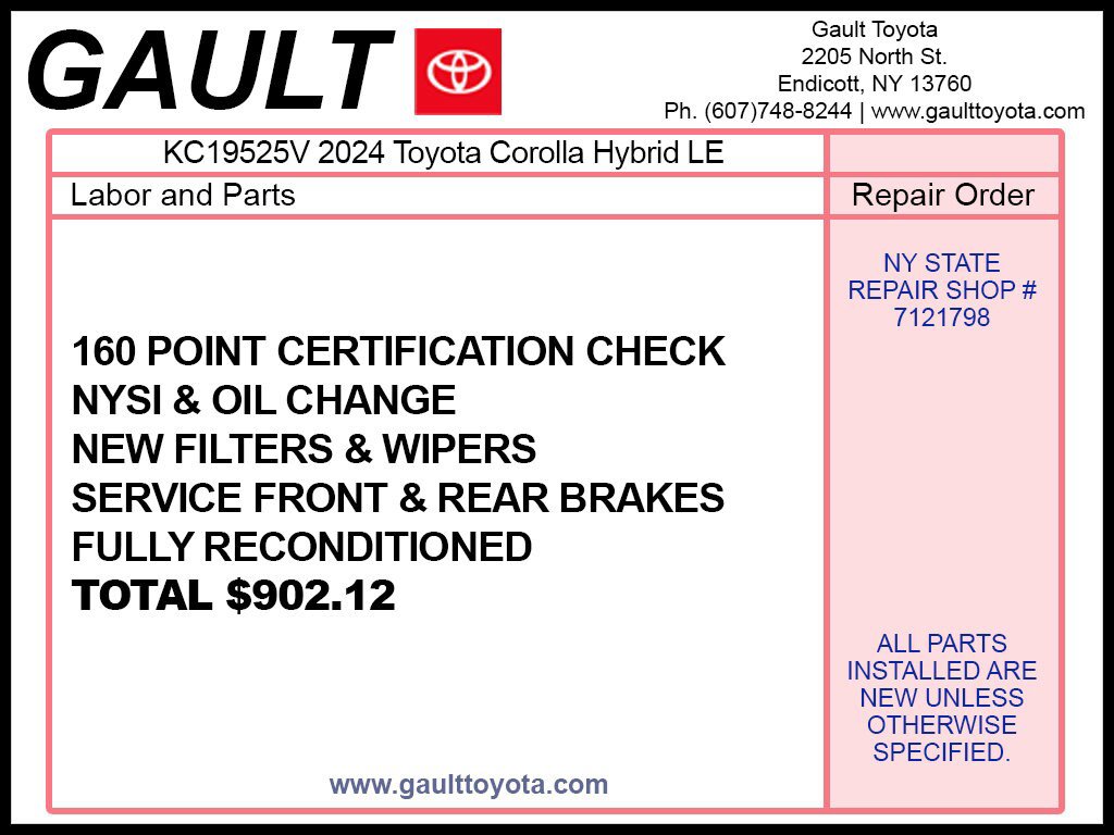 Certified 2024 Toyota Corolla LE AWD/4WD image 2