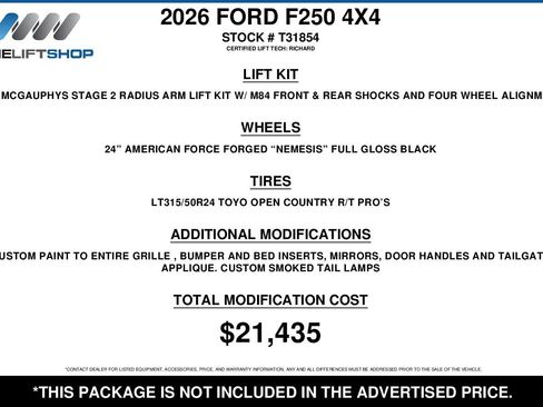 Used 2026 Ford F250 Platinum w/ Platinum Plus Package image 2