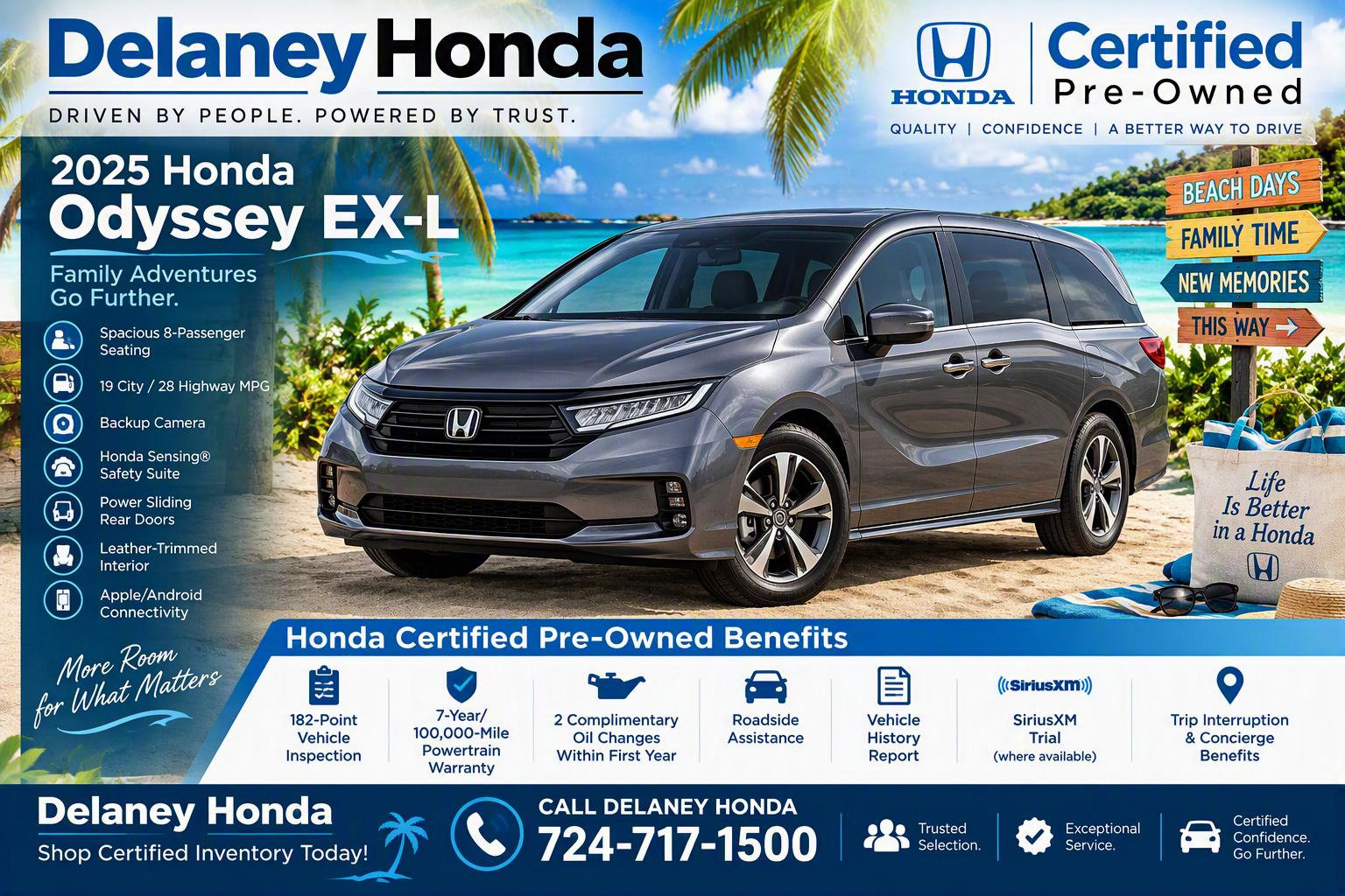 Certified 2025 Honda Odyssey EX-L image 2