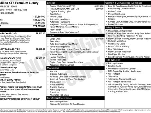 Certified 2025 Cadillac XT6 Premium Luxury w/ Platinum Package AWD/4WD image 40