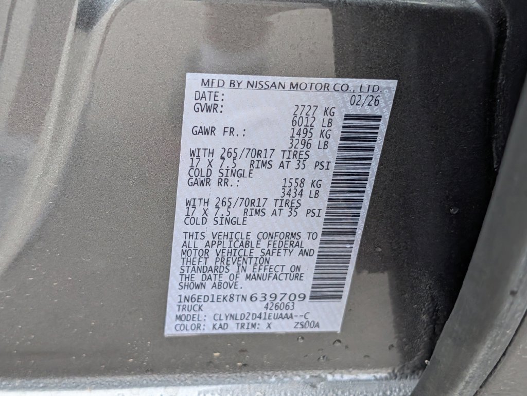 Used 2026 Nissan Frontier PRO-4X AWD/4WD image 36