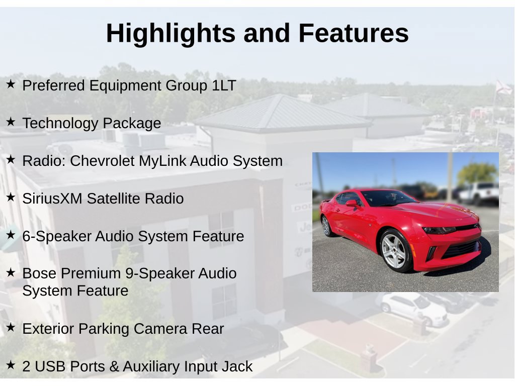 Used 2018 Chevrolet Camaro LT w/ Technology Package RWD image 5