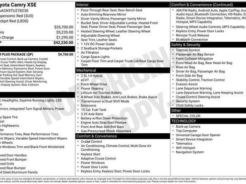 Used 2026 Toyota Camry XSE w/ Premium Plus Package FWD image 32