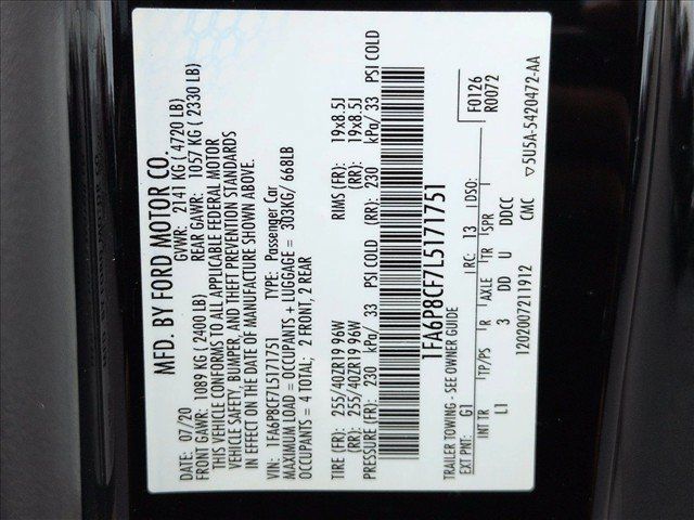 Used 2020 Ford Mustang GT Premium w/ California Special Package RWD image 22