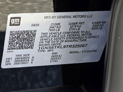 New 2026 Chevrolet Tahoe High Country AWD/4WD image 22