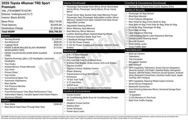 New 2026 Toyota 4Runner TRD Sport Premium AWD/4WD image 6
