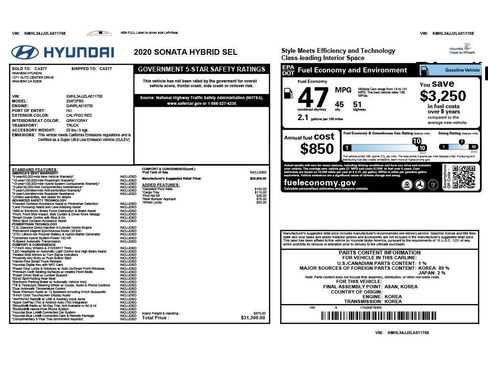 Used 2020 Hyundai Sonata SEL image 37