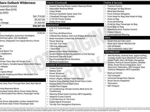 Used 2025 Subaru Outback Wilderness AWD/4WD image 26