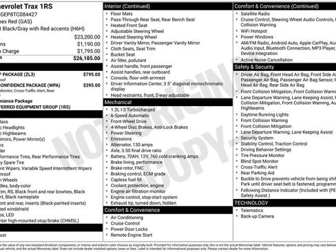 New 2026 Chevrolet Trax RS w/ Sunroof Package image 3