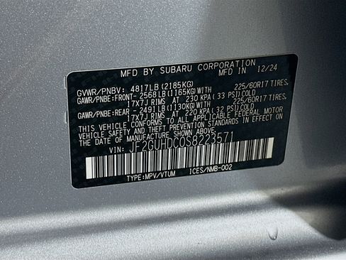 Used 2025 Subaru Crosstrek 2.0i Premium AWD/4WD image 12