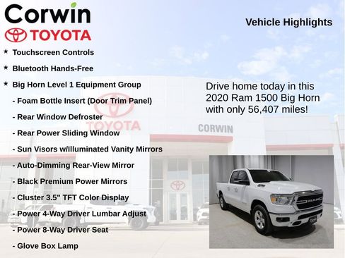 Used 2020 RAM 1500 Big Horn AWD/4WD image 7