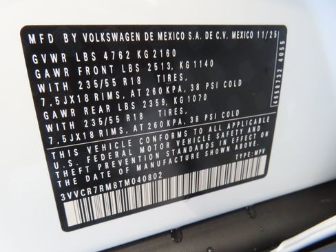 New 2026 Volkswagen Tiguan S FWD image 28