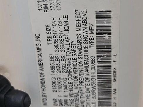 Used 2017 Honda CR-V LX image 9