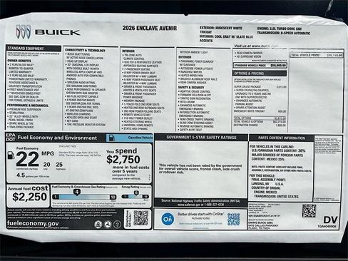 New 2026 Buick Enclave Avenir w/ Super Cruise Package image 21