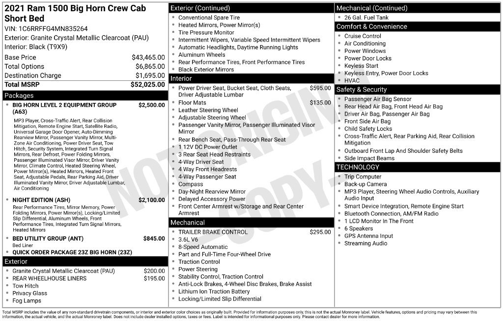 Used 2021 RAM 1500 Big Horn AWD/4WD image 6