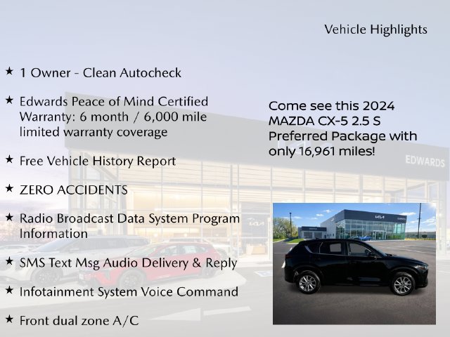 Used 2024 MAZDA CX-5 AWD 2.5 S w/ Preferred Package image 10